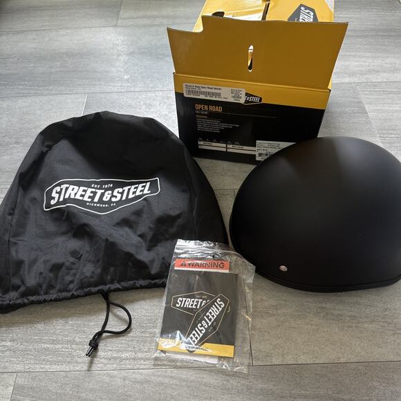 Street & Steel Open Road Motorcycle Helmet DOT FMVSS No. 218 Certified Size XS
